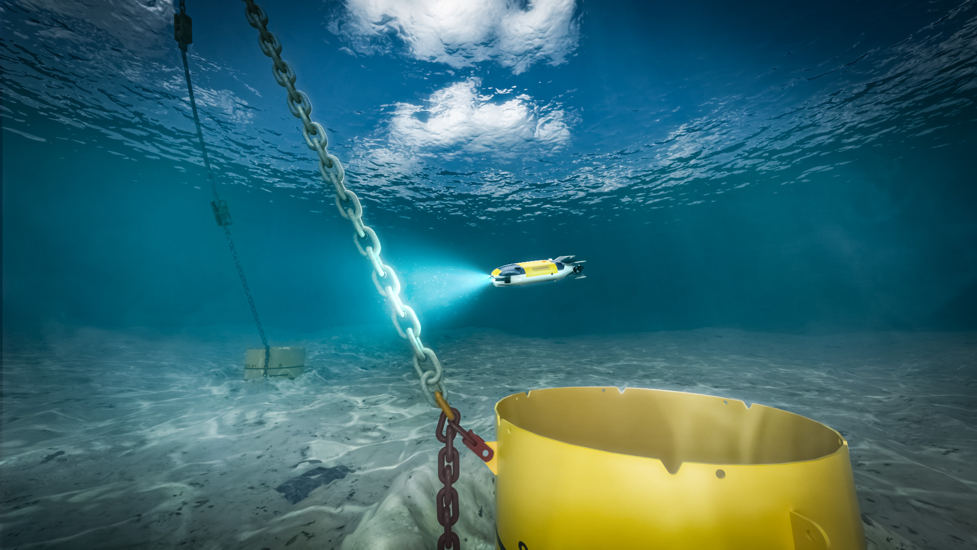 Freedom scanning a mooring winch