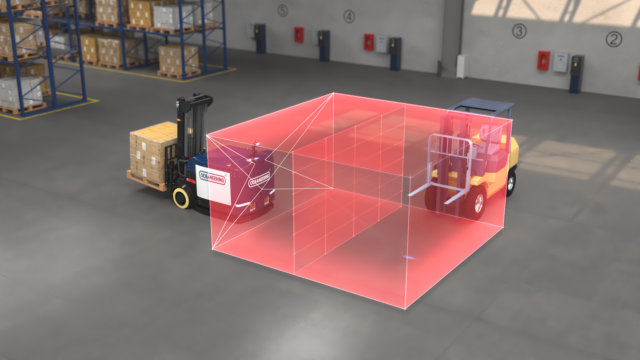 The MaxMover™ Counterbalance Forklift from Oceaneering Mobile Robotics is equipped with Elevated Obstacle Detection EOD a safety enhancing feature that detects overhead hazards such as suspended structures or raised equipment beyond the reach of standard scanners for efficient material handling operations
