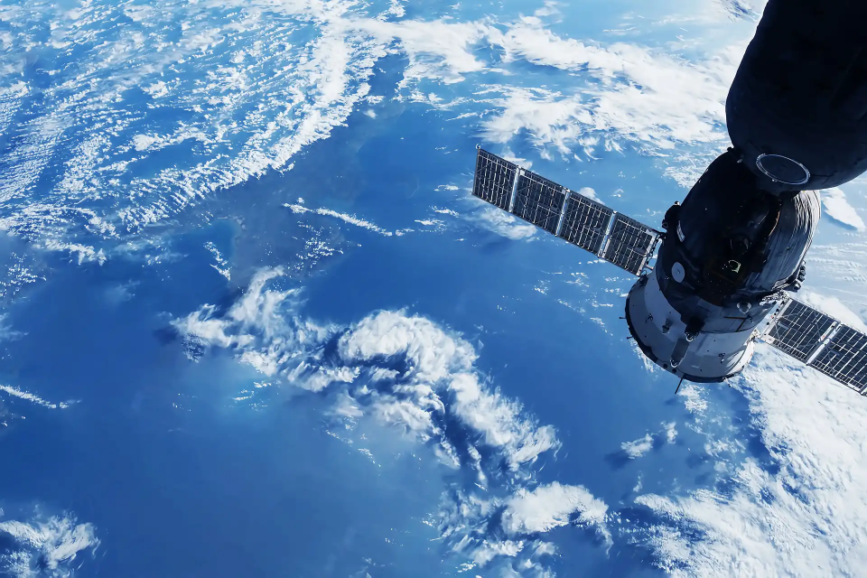 shutterstock2291065933 copy A space satellite above the Earths surface
