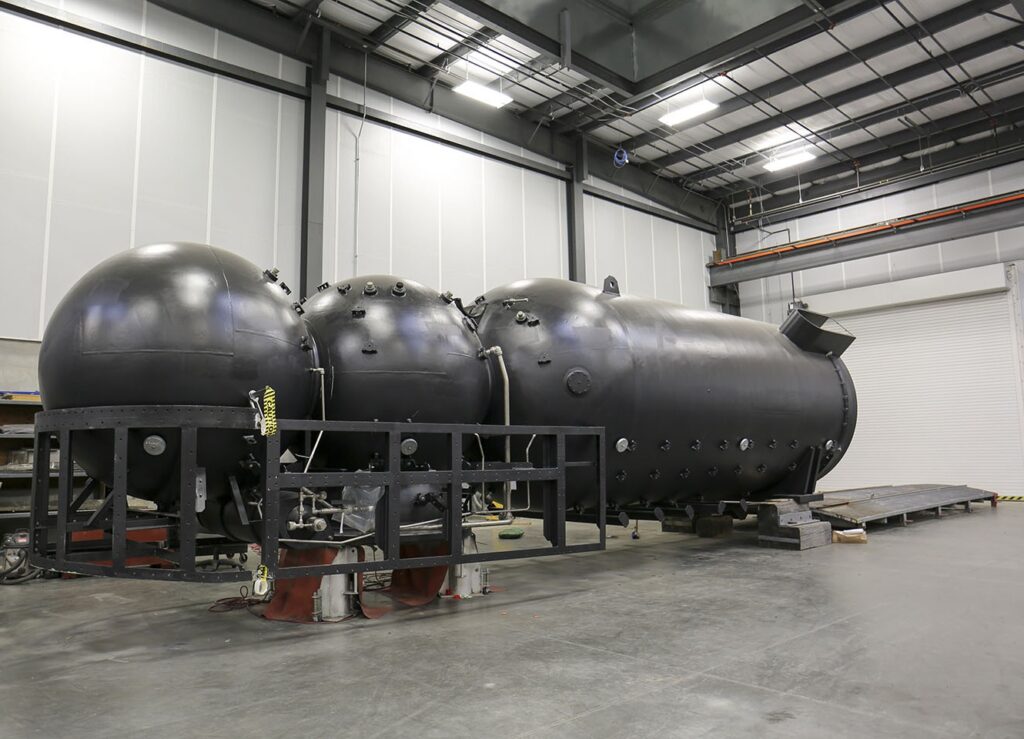 A deep submergence system in manufacturing shop during overhaul