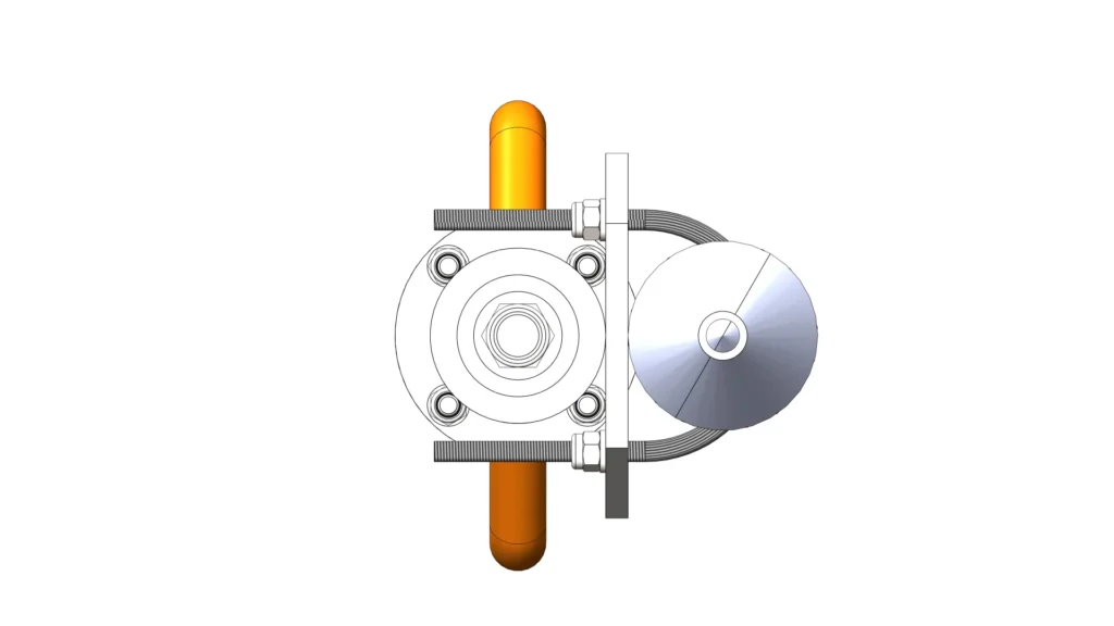 Back view of the Cathodic Protection (CP) Probe showing rear housing and fasteners.