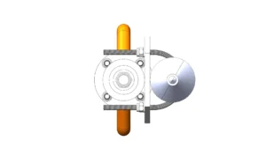 Back view of the Cathodic Protection (CP) Probe showing rear housing and fasteners.