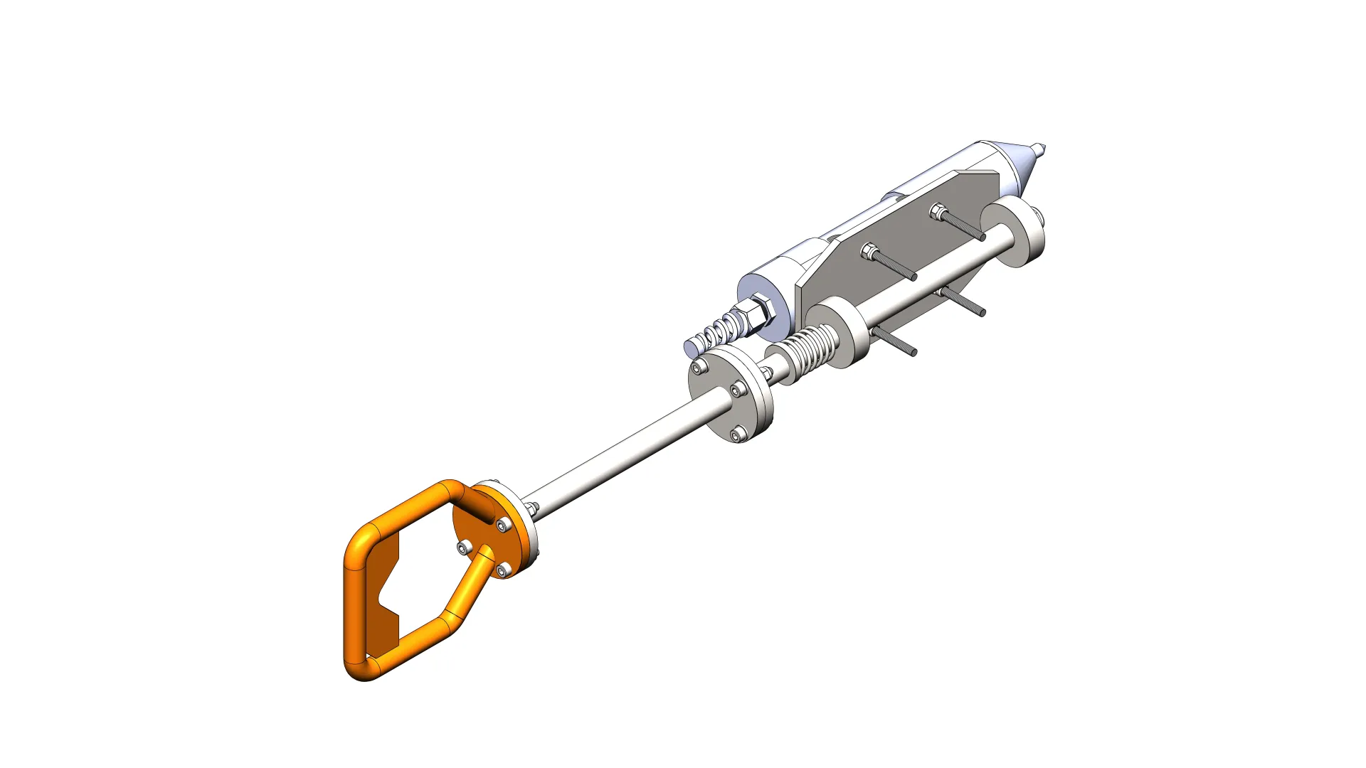 Isometric view of a Cathodic Protection (CP) Probe showing the probe body, spring section, and handle.