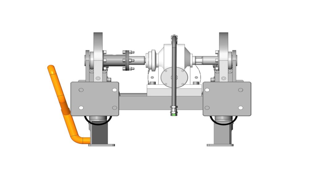 Rear view of the ROV Tool Elevator with winch assembly visible
