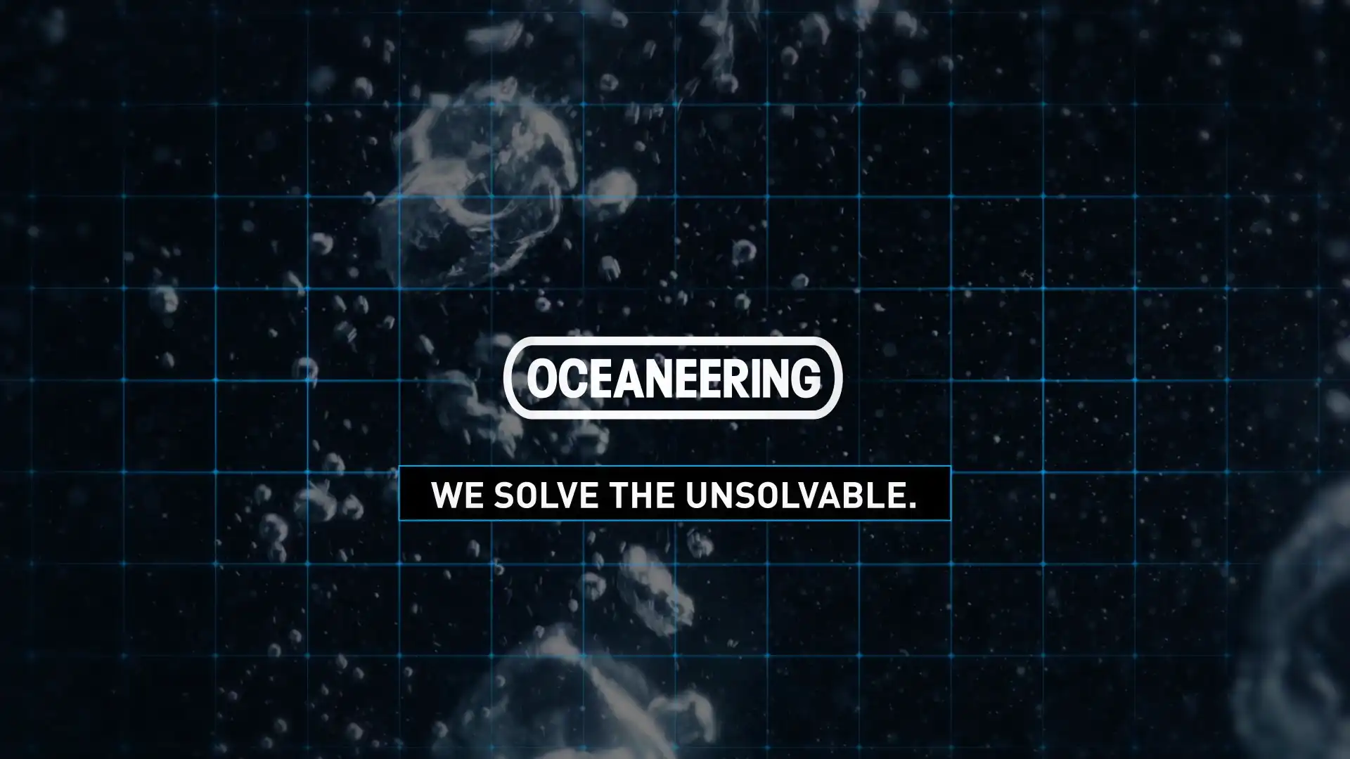 Oceaneering logo with the text We solve the unsolvable