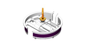 Isometric view of the 18.75‑inch VX‑Ring removal tool highlighting the handle in center and internal mechanism.