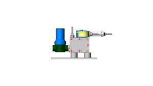 Front view of the Dynaset 7.5ksi jetting unit showing the pump body, gauge, and outlet connection.