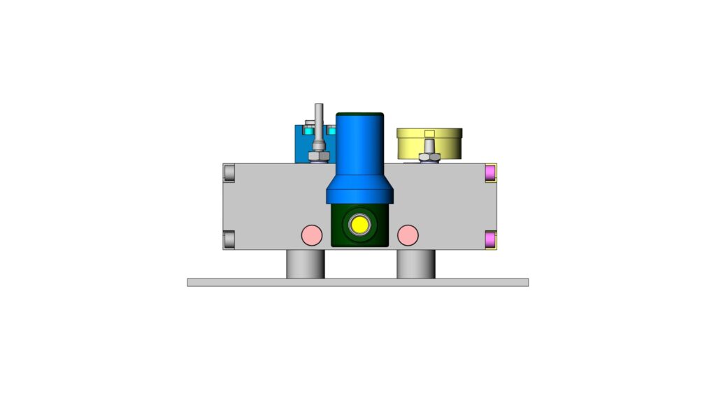Left-side view of the Dynaset 7.5ksi jetting unit showing the pump housing and side connections.