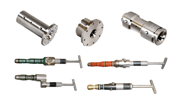 Oceaneering hot stabs and receptacles.