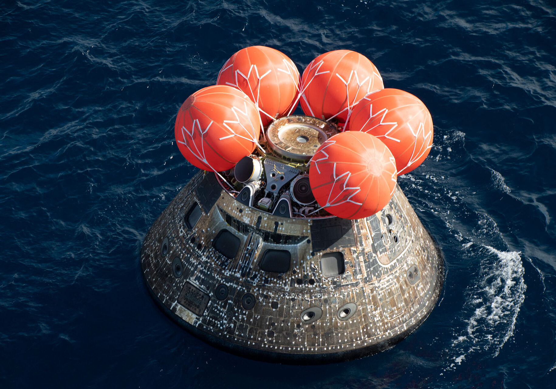 52557646109f6b77b230a5k Oceaneerings Crew Module Uprighting System CMUS bags deployed on NASAs Orion spacecraft for the Artemis I mission kept the capsule upright and stable for splash down recovery on December 11 2022