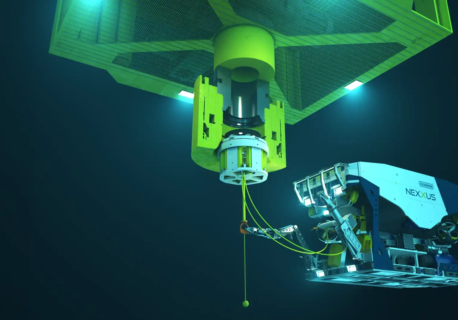 Nexxus ROV places cleaning tool into a BOP subsea